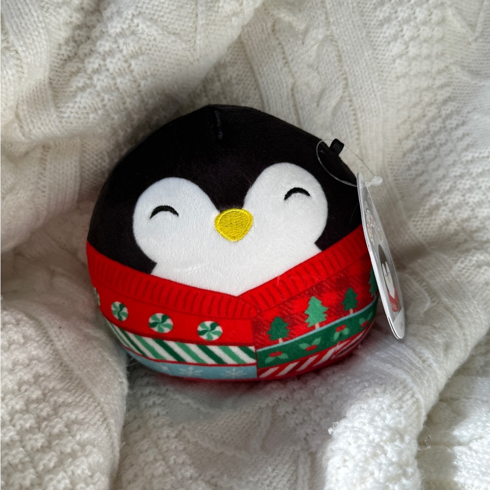 Luna the Penguin Wearing Sweater 5” Stuffed Plush
